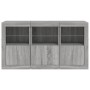 Sideboard with Sonoma grey LED lights 123x37x67 cm by , Sideboards - Ref: Foro24-3209063, Price: 148,31 €, Discount: %