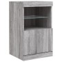 Sideboard with Sonoma grey LED lights 123x37x67 cm by , Sideboards - Ref: Foro24-3209063, Price: 148,31 €, Discount: %