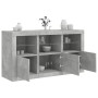 Sideboard mit betongrauen LED-Leuchten 123x37x67 cm von , Sideboards - Ref: Foro24-3209061, Preis: 156,44 €, Rabatt: %