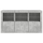 Sideboard with LED lights in concrete gray 123x37x67 cm by , Sideboards - Ref: Foro24-3209061, Price: 156,44 €, Discount: %