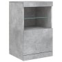 Sideboard with LED lights in concrete gray 123x37x67 cm by , Sideboards - Ref: Foro24-3209061, Price: 156,44 €, Discount: %