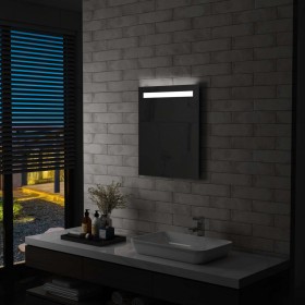 Espejo de pared de baño con LED 50x60 cm de vidaXL, Espejos - Ref: Foro24-144708, Precio: 60,99 €, Descuento: %