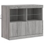 Sideboard with Sonoma gray LED lights 163x37x67 cm by , Sideboards - Ref: Foro24-3209077, Price: 181,57 €, Discount: %