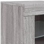 Sideboard with Sonoma gray LED lights 163x37x67 cm by , Sideboards - Ref: Foro24-3209077, Price: 181,57 €, Discount: %