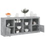 Sideboard with LED lights in concrete gray 163x37x67 cm by , Sideboards - Ref: Foro24-3209096, Price: 177,51 €, Discount: %