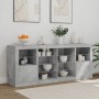 Sideboard with LED lights in concrete gray 163x37x67 cm by , Sideboards - Ref: Foro24-3209096, Price: 177,51 €, Discount: %