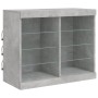 Sideboard with LED lights in concrete gray 163x37x67 cm by , Sideboards - Ref: Foro24-3209096, Price: 177,51 €, Discount: %