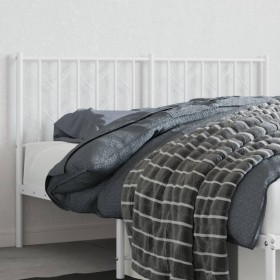 Cabecero de metal blanco 140 cm de , Cabeceros y pies de cama - Ref: Foro24-374519, Precio: 31,21 €, Descuento: %