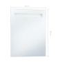 Espejo de pared de baño con LED 50x60 cm de vidaXL, Espejos - Ref: Foro24-144708, Precio: 65,76 €, Descuento: %