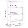 Sonoma Regal aus Eichenholz 72x28x109 cm von , Bücherregale und Regale - Ref: Foro24-838884, Preis: 59,99 €, Rabatt: %