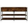 Engineered smoked oak wooden shoe bench 100x42.5x50 cm by , Benches for halls and storage - Ref: Foro24-839035, Price: 72,55 ...