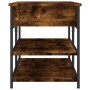 Engineered smoked oak wooden shoe bench 100x42.5x50 cm by , Benches for halls and storage - Ref: Foro24-839035, Price: 72,55 ...