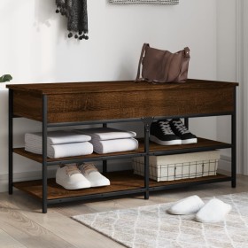 Holzwerkstoff Schuhbank braune Eiche 100x42,5x50 cm von , Bänke für Hallen und Lager - Ref: Foro24-839037, Preis: 75,99 €, Ra...