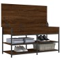 Engineered wood shoe bench in brown oak, 100x42.5x50 cm by , Benches for halls and storage - Ref: Foro24-839037, Price: 74,74...