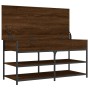 Engineered wood shoe bench in brown oak, 100x42.5x50 cm by , Benches for halls and storage - Ref: Foro24-839037, Price: 74,74...