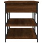 Engineered wood shoe bench in brown oak, 100x42.5x50 cm by , Benches for halls and storage - Ref: Foro24-839037, Price: 74,74...