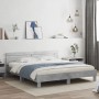 Concrete gray headboard bed frame and LED lights 180x200cm by , Beds and slatted bases - Ref: Foro24-3207528, Price: 159,66 €...