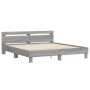 Estructura de cama cabecero y luces LED gris Sonoma 160x200 cm de , Camas y somieres - Ref: Foro24-3207537, Precio: 159,66 €,...