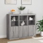 Sideboard with LED Light 3 Pieces Sonoma Gray Engineered Wood by , Sideboards - Ref: Foro24-3209105, Price: 206,21 €, Discoun...