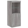 Aparador con luz LED 3 pzas madera de ingeniería gris Sonoma de , Aparadores - Ref: Foro24-3209105, Precio: 206,99 €, Descuen...