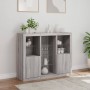 Sideboard with LED Light 3 Pieces Sonoma Gray Engineered Wood by , Sideboards - Ref: Foro24-3209126, Price: 194,87 €, Discoun...