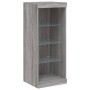 Aparador con luz LED 3 pzas madera de ingeniería gris Sonoma de , Aparadores - Ref: Foro24-3209126, Precio: 190,02 €, Descuen...