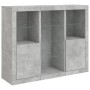 Sideboard with LED light 3 pieces concrete gray engineered wood by , Sideboards - Ref: Foro24-3209124, Price: 183,94 €, Disco...