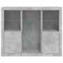 Sideboard with LED light 3 pieces concrete gray engineered wood by , Sideboards - Ref: Foro24-3209124, Price: 183,94 €, Disco...