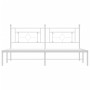 Metal bed frame with white headboard 183x213 cm by , Beds and slatted bases - Ref: Foro24-374393, Price: 95,99 €, Discount: %