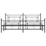 Black metal headboard and footboard bed frame 200x200cm by , Beds and slatted bases - Ref: Foro24-374364, Price: 140,64 €, Di...