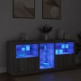 Sideboard with Sonoma grey LED lights 162x37x67 cm by , Sideboards - Ref: Foro24-3209035, Price: 211,80 €, Discount: %