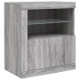 Sideboard mit LED-Leuchten in Sonoma grau 162x37x67 cm von , Sideboards - Ref: Foro24-3209035, Preis: 211,80 €, Rabatt: %