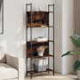 5-shelf bookcase in smoked oak wood, 60.5x24x166.5 cm by , Bookcases and shelves - Ref: Foro24-838865, Price: 49,32 €, Discou...