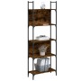 5-shelf bookcase in smoked oak wood, 60.5x24x166.5 cm by , Bookcases and shelves - Ref: Foro24-838865, Price: 49,32 €, Discou...