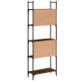 5-shelf bookcase in smoked oak wood, 60.5x24x166.5 cm by , Bookcases and shelves - Ref: Foro24-838865, Price: 49,32 €, Discou...