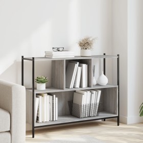 Engineered wood Sonoma gray bookshelf 102x28x77.5 cm by , Bookcases and shelves - Ref: Foro24-838901, Price: 60,99 €, Discoun...