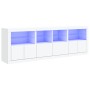 Aparador con luces LED blanco 202x37x67 cm de , Aparadores - Ref: Foro24-3209009, Precio: 225,98 €, Descuento: %