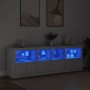 Sideboard mit weißen LED-Leuchten 202x37x67 cm von , Sideboards - Ref: Foro24-3209009, Preis: 229,52 €, Rabatt: %