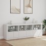 Sideboard mit weißen LED-Leuchten 202x37x67 cm von , Sideboards - Ref: Foro24-3209009, Preis: 229,52 €, Rabatt: %