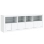 Aparador con luces LED blanco 202x37x67 cm de , Aparadores - Ref: Foro24-3209009, Precio: 225,98 €, Descuento: %