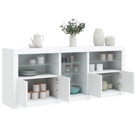 Sideboard with white LED lights 181.5x37x67 cm by , Sideboards - Ref: Foro24-3209037, Price: 207,77 €, Discount: %