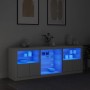 Sideboard mit weißen LED-Leuchten 181,5x37x67 cm von , Sideboards - Ref: Foro24-3209037, Preis: 208,08 €, Rabatt: %