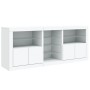 Aparador con luces LED blanco 181,5x37x67 cm de , Aparadores - Ref: Foro24-3209037, Precio: 208,08 €, Descuento: %