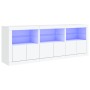 Sideboard with white LED lights 181.5x37x67 cm by , Sideboards - Ref: Foro24-3209002, Price: 220,33 €, Discount: %