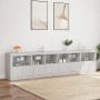 Sideboard mit weißen LED-Leuchten 283x37x67 cm von , Sideboards - Ref: Foro24-3209016, Preis: 306,84 €, Rabatt: %