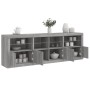 Sideboard mit LED-Leuchten in Sonoma grau 202x37x67 cm von , Sideboards - Ref: Foro24-3209014, Preis: 227,61 €, Rabatt: %