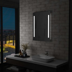 Espejo de pared de baño con LED 60x80 cm de vidaXL, Espejos - Ref: Foro24-144703, Precio: 102,57 €, Descuento: %