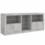 Sideboard with LED lights in concrete gray 181.5x37x67 cm by , Sideboards - Ref: Foro24-3209040, Price: 186,99 €, Discount: %