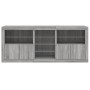 Sideboard with Sonoma grey LED lights 181.5x37x67 cm by , Sideboards - Ref: Foro24-3209042, Price: 224,83 €, Discount: %