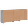 Sideboard with Sonoma grey LED lights 181.5x37x67 cm by , Sideboards - Ref: Foro24-3209042, Price: 224,83 €, Discount: %